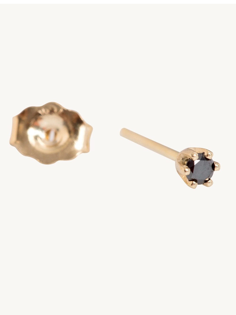 Catbird “The Tiniest Stud (Black Diamond)” in 14k Gold